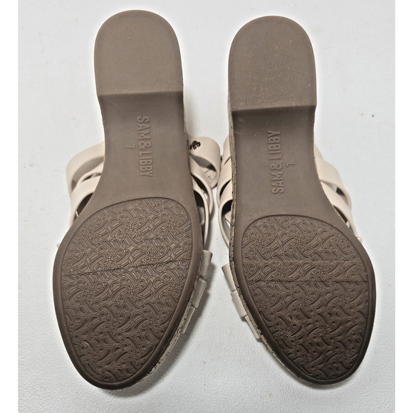 Sam & Libby Women's Cross Strap Espadrille Sandal Vanilla Color Size 7 - Picture 9 of 9